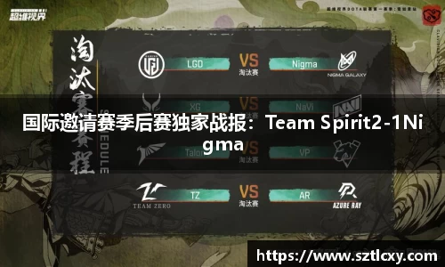 国际邀请赛季后赛独家战报：Team Spirit2-1Nigma